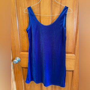 Blue vintage velvet dress